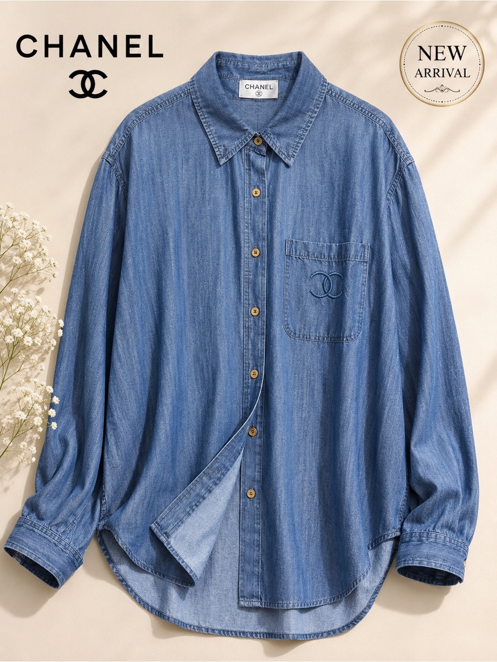 💙 Women’s Denim Chambray Button-Up Shirt 💙
✨Effortless Chic💙